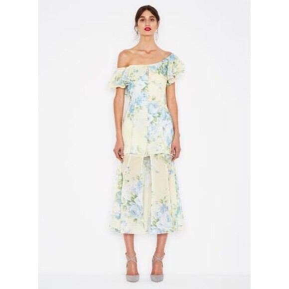 NWT Alice McCall Off-Shoulder Floral Midi Dress - Picture 2 of 2
